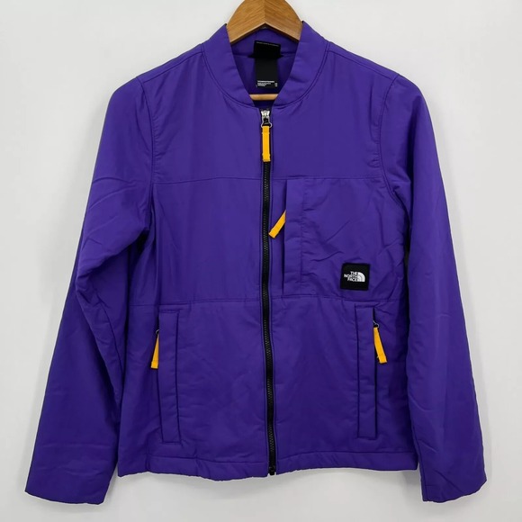 The North Face Full Zip Jacket Women's Size XS Purple Logo Pockets Outdoors - Picture 1 of 11